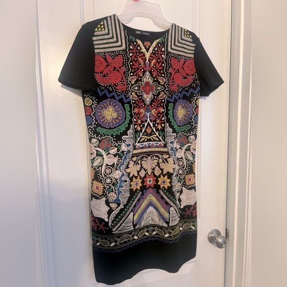 Zara Dresses & Skirts - ZARA Geometric Print Shirt Dress | s